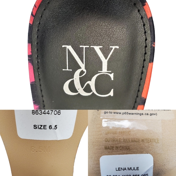 NY&C Womens Colorful Animal Print Satin Square Toe Block Heel Shoes Size 6.5 - Picture 9 of 10